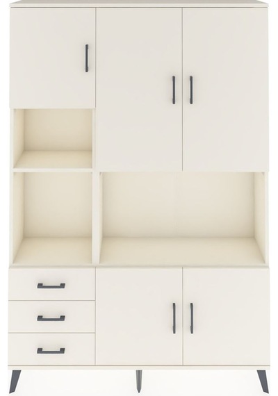 Arges Dolap 9 Raflı 3 Çekmeceli 5 Kapaklı 132x30x195 Aytaşı-a... Aytaşı