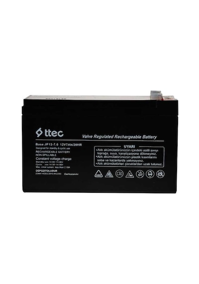 Ttec Base 12v 7ah Bakımsız Kuru Akü N11.16846 Ağustos 2024 Üretim