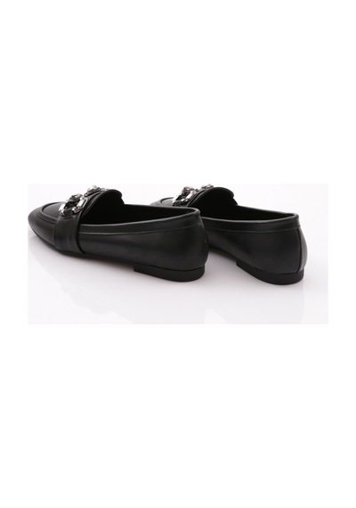 Dgn 5004-23y Kadin Kristal Tokali Loafer 5004-1423-R1534 Siyah