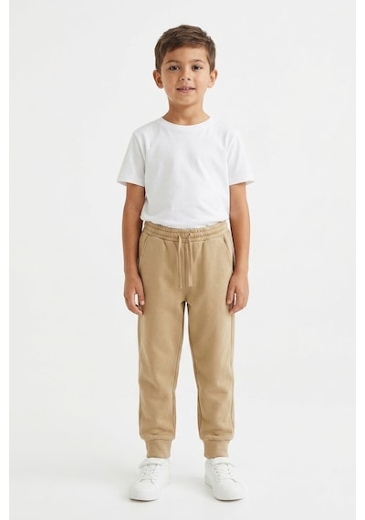 Nacar Store Pantolon Görünümlü Unisex Eşofman Altı-şardonsuz İki İplik, Beli Lastikli Okul Ve Günlük Kullanım Bej