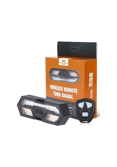 Schulzz Uzaktan Kumandalı Bisiklet Stop Lambası Led Sinyalli, Su Geçirmez, Usb Şarjlı, Alarm Sesli 5m Arka Lamba