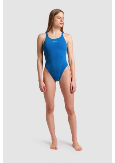 Arena Swim Tech Solid Kadın Yüzücü Mayosu 004763600 Mavi