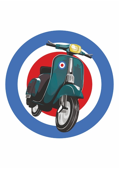 Scooter Motosiklet Sticker - Araba Oto Motosiklet Sticker - 00022 20x20 Cm