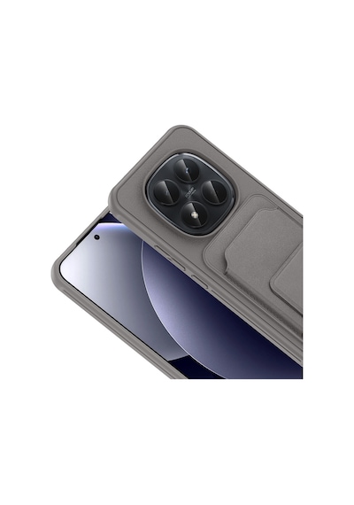 Redmi Note 15 Pro Kılıf Deri Dokulu Ve Kartlıklı Bikart Tpu Premium Kapak Siyah