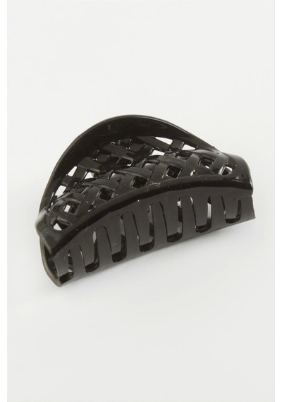 Fileli Oval Mandal Toka 6 Cm Siyah