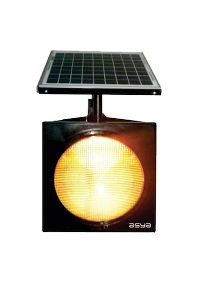 İleri Trafik 300 MM  Power Ledli Güneş Enerjili Flaşör, Solar Çakar Lamba
