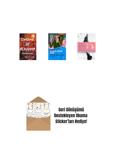 Mandarinler Ciltli + Başkalarının Kanı + Sartre A Mektuplar 1: 1930-1939 + Okuma Sticker'ları
