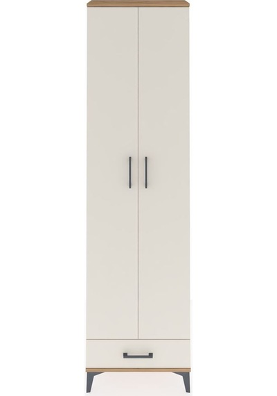 Arges Dolap 3 Raflı Tek Çekmeceli Tek Askılı 60x30x221 Çam-ay... Çam