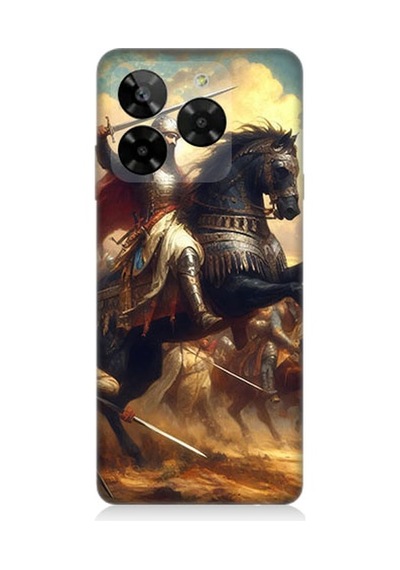 General Mobile Era 50 Uyumlu Şövalye Ve Savaş Desenli Silikon Kılıf Çok Renkli