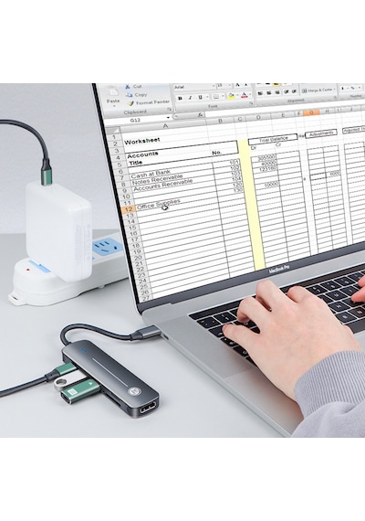 JEYI Type-C to 6in1 HUB Dönüştürücü Çevirici Adaptör