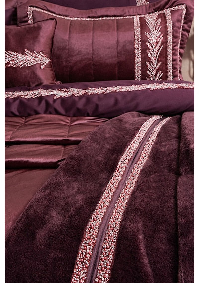 Elart Lady 11 Parça Taşlı Çeyiz Seti Bordo
