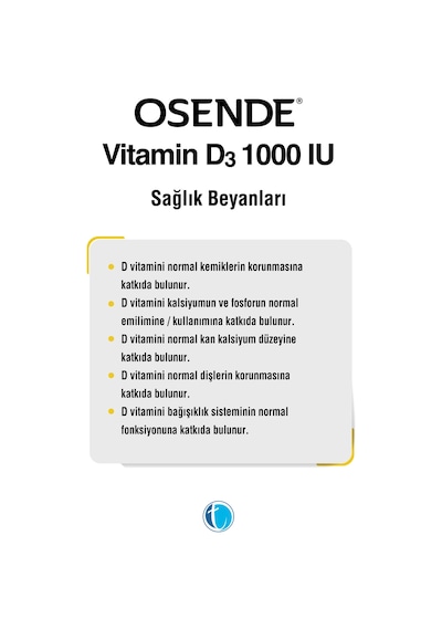 Osende Vitamin D3 1000 Iu Damla 20 ML
