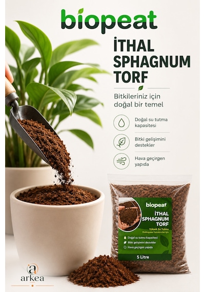 5 Litre İthal Torf Saksı Çiçekleri Ve İç Mekan Bitkileri İçin Bitki Yetiştirme Toprağı 1000