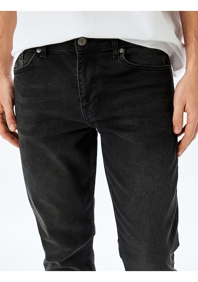 Koton Normal Bel Cepli Pamuklu Slim Fit Kot Pantolon - Brad Jean Siyah 5sam40033ıd Siyah Koton Normal Bel Cepli Pamuklu Slim Fit Kot Pantolon - Brad Jean Siyah 5sam40033ıd Siyah