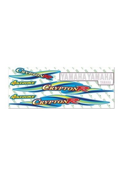 Yamaha Crypton 2005 - 2008 Uyumlu Mavi Sticker Set 002 Standart