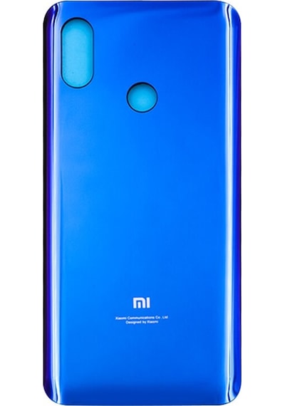 Xiaomi Mi 8 Arka Pil Batarya Kapağı Cam M1803E1A Mavi