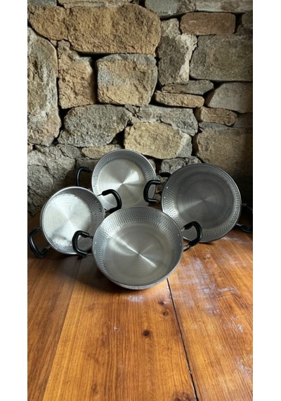 4'lü Alüminyum Tava, Sahan, Bakır Görünümlü 18,20,22,24 Cm