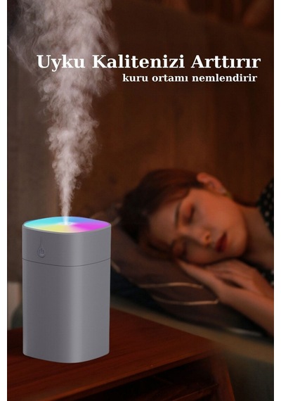 H2o Humidifier 400 Ml Ulrasonik Hava Nemlendirici Buhar Makinesi Ve Aroma Difüzörü H2o 4507