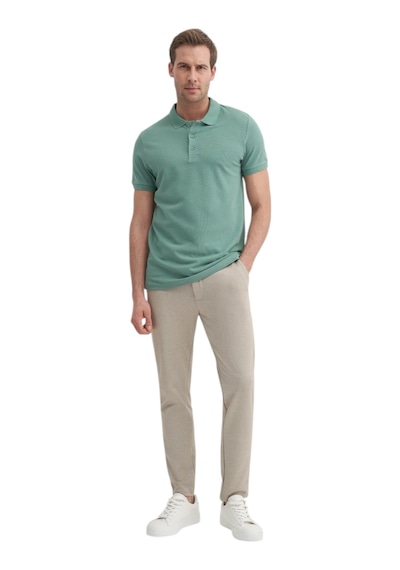 Cazador Erkek Polo Yaka Slim Fit Pike Düz Pamuklu Tişört Mint