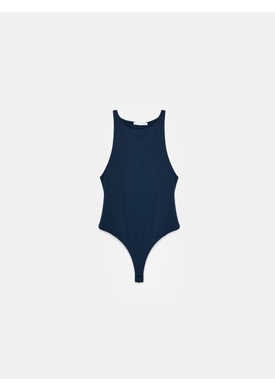 Dilvin 32836 Halter Yaka Bodysuit-k.lacivert