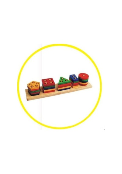 Geometrik Şekiller 21 Parça Eğitici Bloklar Eğitim Seti Masif Kayın