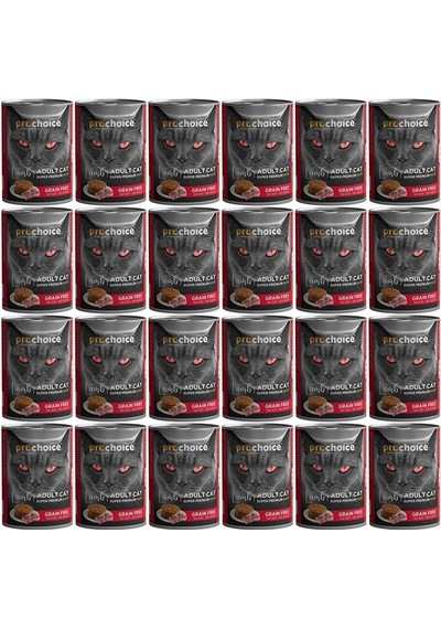 Pro Choice Kuzu Etli Sekersiz Tahilsiz Ezme Yetiskin Kedi Konservesi 400gr 24 Adet