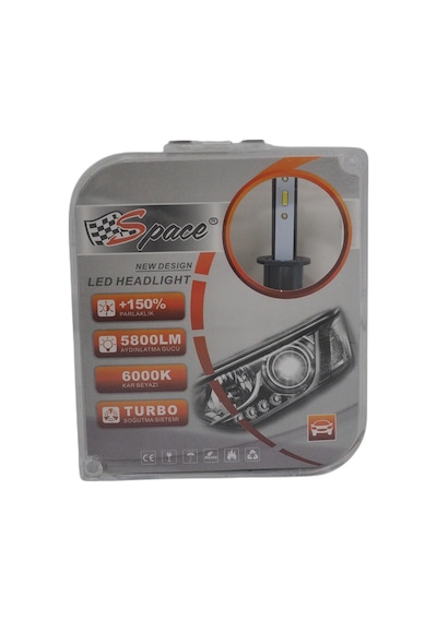 Led Xenon Led Far ampulü 6000Kelvin 11600 Lümen 12V H1