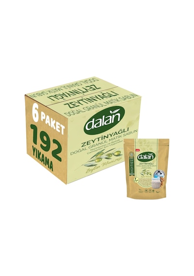 Dalan Doğal Granül Sabun Tozu 1kg Bebekler İçin %100 Zeytinyağlı 6 Lı Set