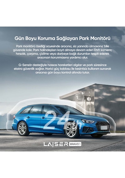 Laiser Bravo 1 Araç Kamerası 2 Kanal 2k + Fhd Arka Hdr Gps Wi-fi 3,2" Ips Ekran