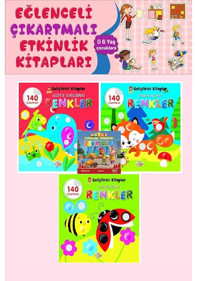 2 Yaş Ve Üzeri Şirin Geliştirici Kitaplar Seti 3 Kitap - 140 Çıkartmalı