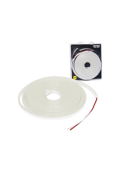 Powermaster Pm-19652 Silikon Kaplamalı 12 Volt 5 Metre Beyaz Neon Led Şerit Aydınlatma