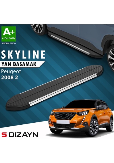 S-dizayn Peugeot 2008 2 Skyline Krom Yan Basamak 183 Cm 2020 Üzeri A+ Kalite