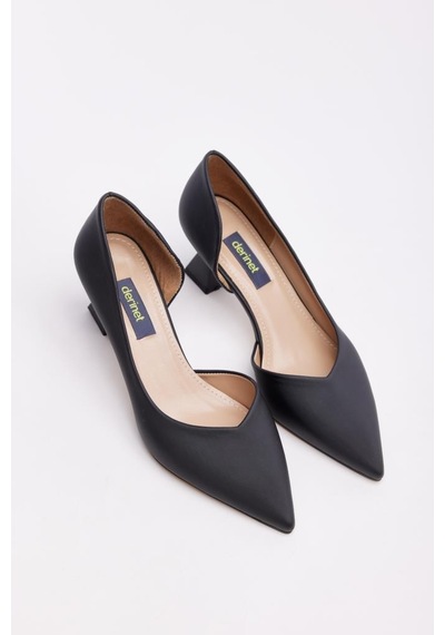 Derinet Kısa Topuk Saten Kadın Stiletto 001