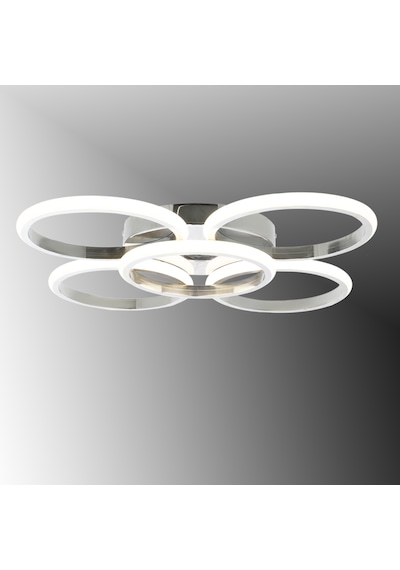 Tt304-4+1-kr-byr Tt Ayd. Beyaz Işık Krom Kaplama 5 Li Led Avize Krom