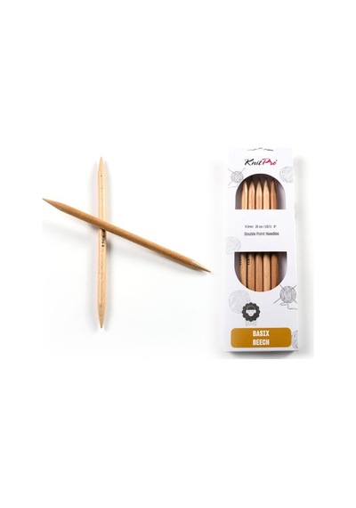 Knitpro Basix Birch Huş Ağacı 9mm 20cm Çorap Şişi 35125