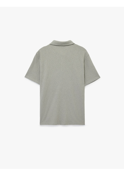 Koton Regular Fit Kısa Kollu Düğmeli Polo Yaka Tişört Gri 6sam10004mk