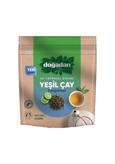 Doğadan Yeşil Çay Dökme 50 G Bergamotlu İri Yapraklı Tarı