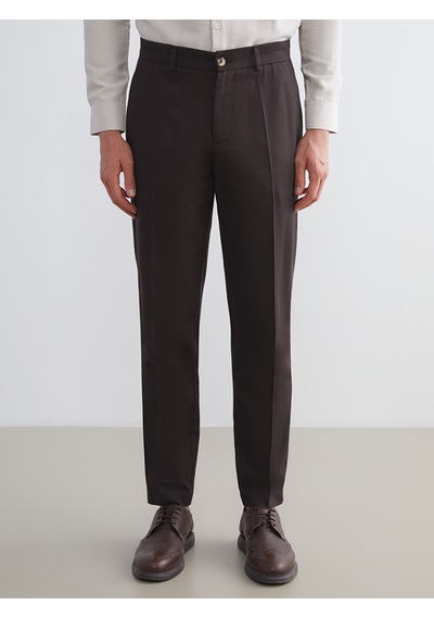Lcw Busıness Kahverengi Slim Fit Gabardin Erkek Pantolon