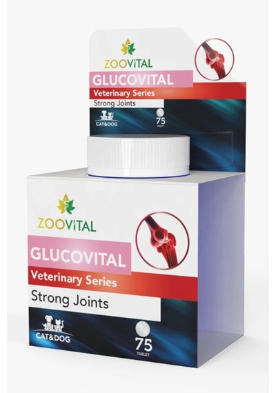 Glucovital 75 Tablet Kedi Ve Küçük Irk Köpekler Için Kas Ve Eklem Desteği
