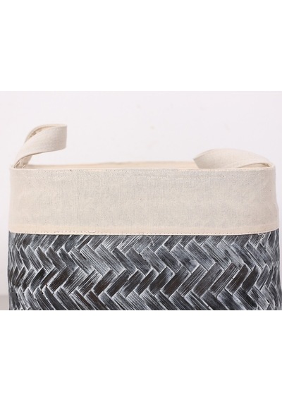 Humi 25x25x21 Cm Doğal Bambu M Sepet Gri
