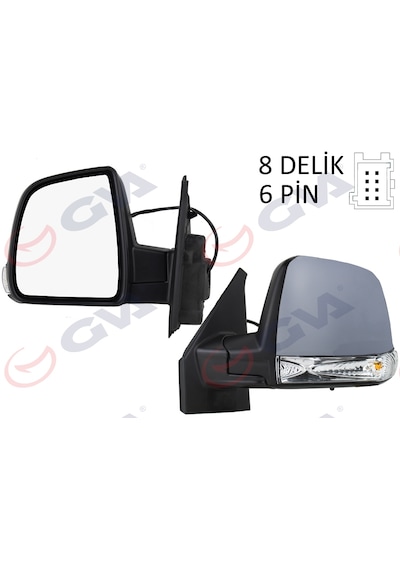 Gva 1029173 Dikiz Aynası Sol Doblo 11 Elektrikli+sinyalli+astarlı+tek Camlı+konveks 6 Fiş Vm-668ehpl