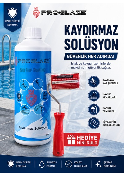 Proglaze Kaydırmaz Solüsyon 500ml + Rulo Hediye Şeffaf