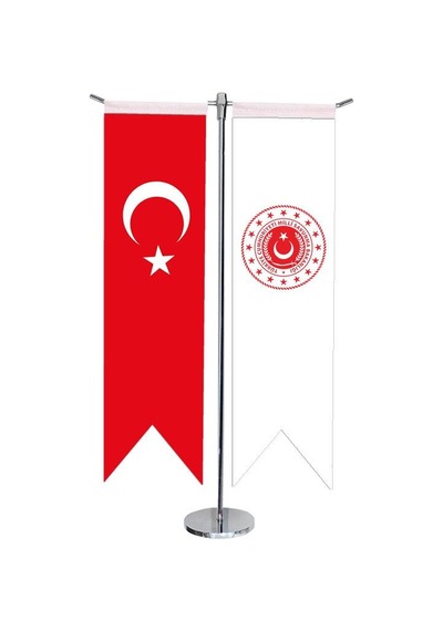 Masa Üstü Kırlangıç Milli Savunma Bakanlığı + Türk Bayrağı + Krom