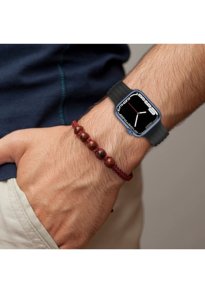 Apple Watch Uyumlu Watch 3 4 5 6 7 8 9 Seseri 38 40 41 Mm Klipsli Kordon Kayış Silikon Mt36