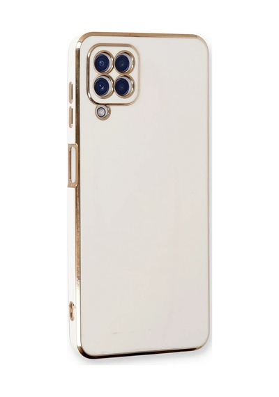Samsung Galaxy A22 Kılıf Volet Silikon - Beyaz 0.2M-Çok Renkli