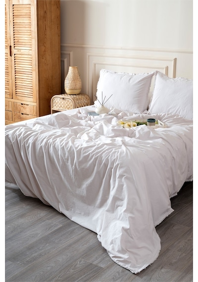 Boho Sade Natural Krem % 100 Pamuk Nevresim Takımı Çift Kişilik 2 540862 Diğer
