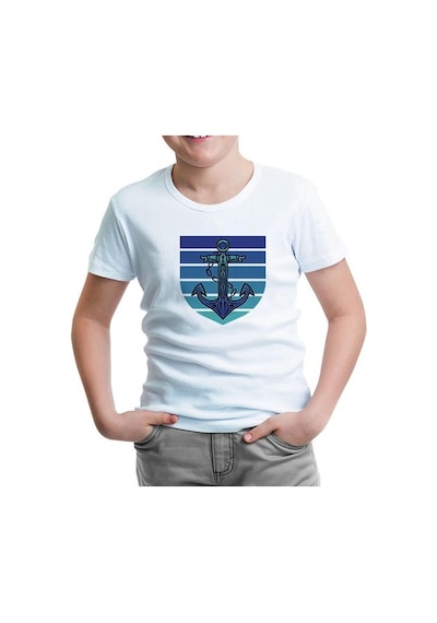 Lord Tshirt Anchor On A Blue Toned Background Beyaz Çocuk Tshirt 001