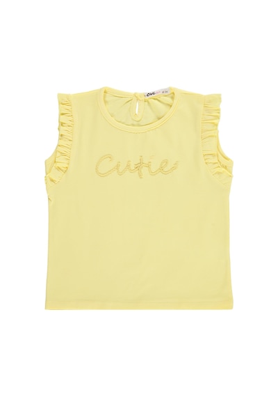 Civil Girls Cutie Nakışlı 6-9 Yaş Takım - Sarı Sarı-koyu Mavi