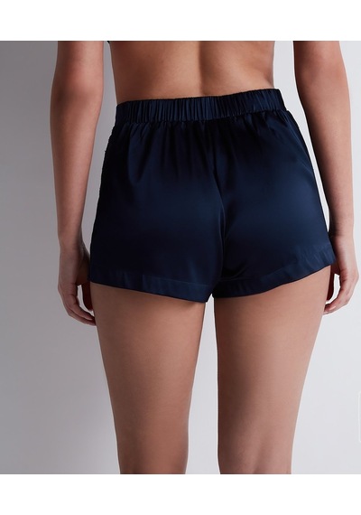 Aubade Midnight Whisper Shorty Dantelli Stretch Ipek Şort Külot Mavi
