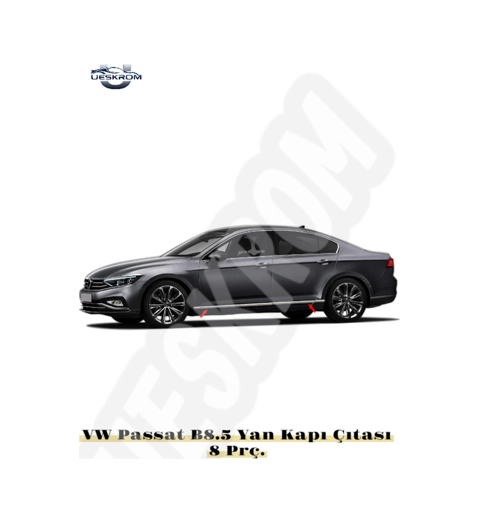 Ueskrom Passat B8.5 Krom Yan Kapı Çıtası 8 Prç 2019 Ve Üzeri